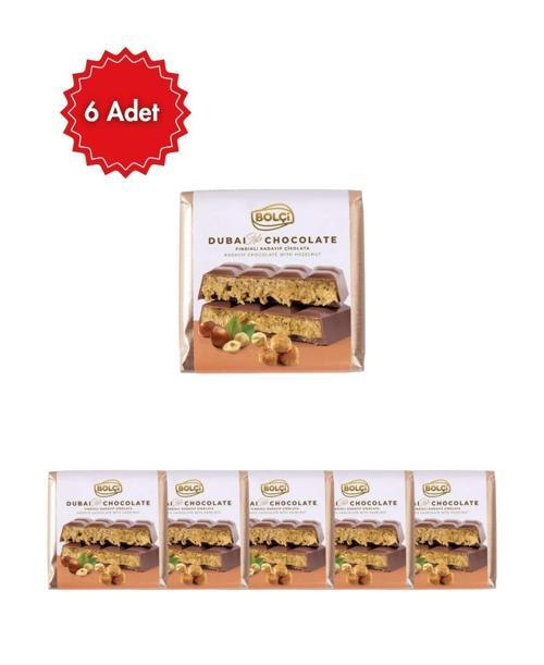 Fındıklı Dubai Çikolatası 100 gr 6'lı Avantaj Paketi (Toplam 600 gr)