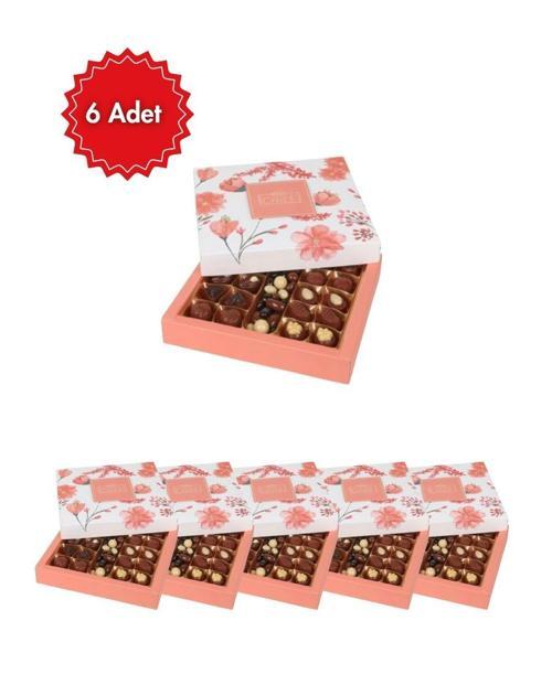 Flower Kutu Spesiyal Çikolata 350 gr - 6'lı Avantaj Paketi (Hediye Seti)