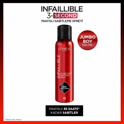 Infaillible 3-Second Jumbo Makyaj Sabitleme Spreyi