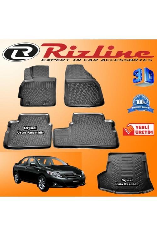 Toyota Corolla 3d Paspas + 3d Bagaj Havuzu Sedan 2007-2013 Arası Siyah Set