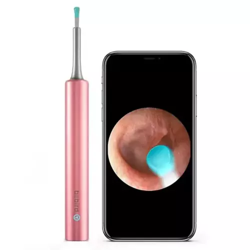 BEBIRD T5 3MP KAMERA 3.5MM LENS ŞARJLI WIFI GÖRÜNTÜLÜ KULAK TEMİZLEYİCİ PEMBE RENK