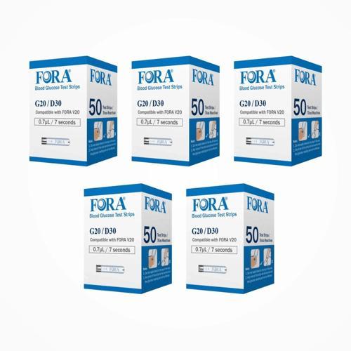 G20 Şeker Ölçüm Stribi (Çubuğu) 50'li Kutu x 5 Kutu (250 Adet)