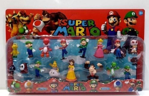Süper Mario 17 Figürlü Oyuncak Super Mariyo Karakterleri