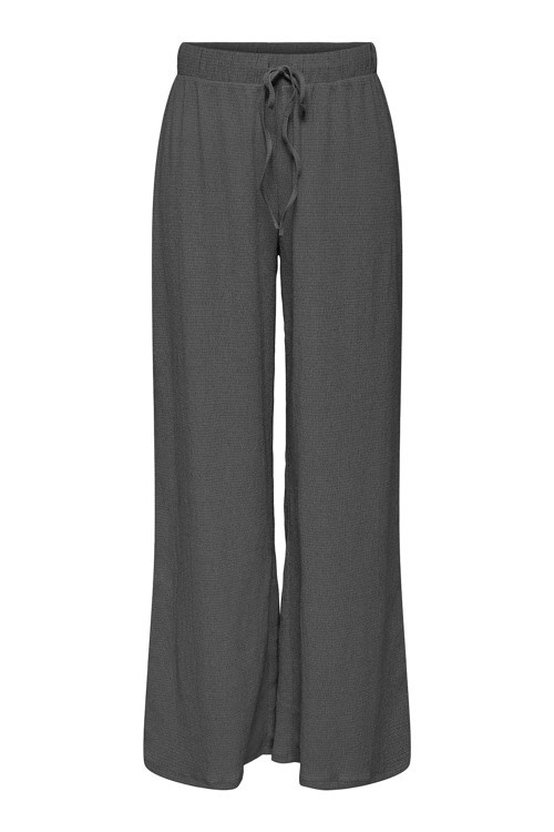 Onlagnes Regular Fit Yüksek Bel Geniş Paça Bayan Pantolon 15346910 KOYU GRİ