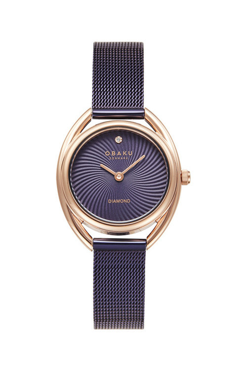 V286LXVQMQ Quartz Hasır Mor Safir Cam 29 mm Kadın Kol Saati