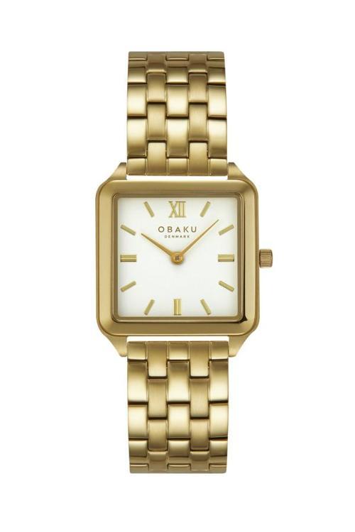 V309LXGWSG Quartz Çelik Altın Rengi Beyaz Kadran 26 mm Kadın Kol Saati