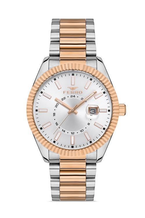 F11288A-E   43 mm Silver/Rose Erkek Kol Saati