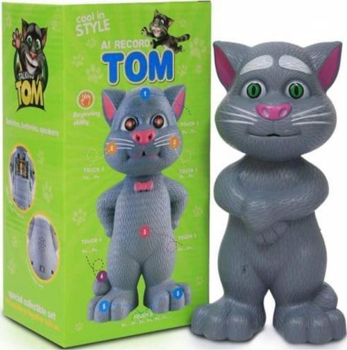 Kararlı Konuşan Kedi Tom Ses Kaydeden Müzikli 23 Cm