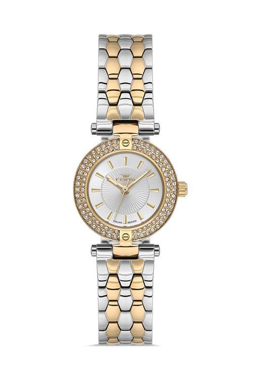 FL21608AWT-D Quartz Çelik Altın/Gri 21 mm Kadın Kol Saati