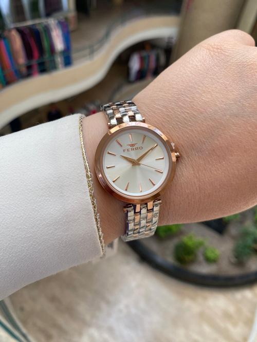 FL21331A-E Çelik Rose Gold/Metalik Gri 34 mm Kadın Kol Saati