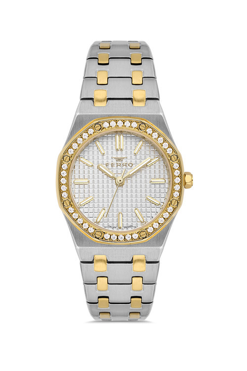 FL43029A-D Quartz Çelik Altın/Gri 33 mm Kadın Kol Saati