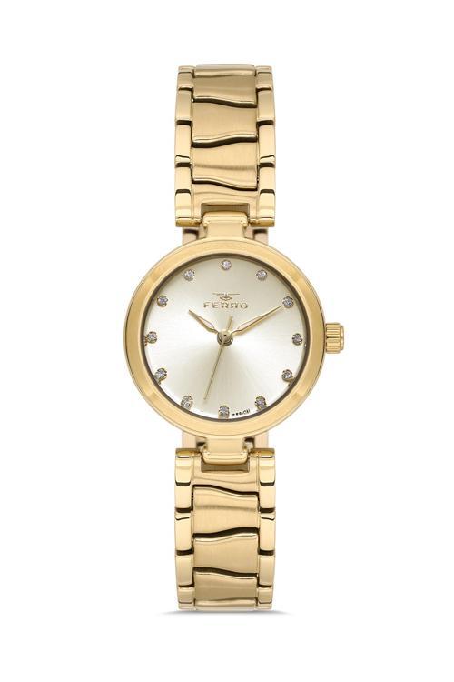 FL21617AWT-B4 Quartz Çelik Altın Rengi 26 mm Kadın Kol Saati