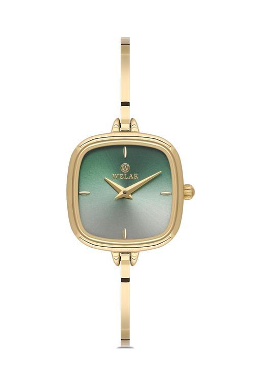 Wel 2501-6 Kadın Kol Saati –Yarım Kelepçe Model, Gold Renk, 3 ATM Suya Dayanıklı