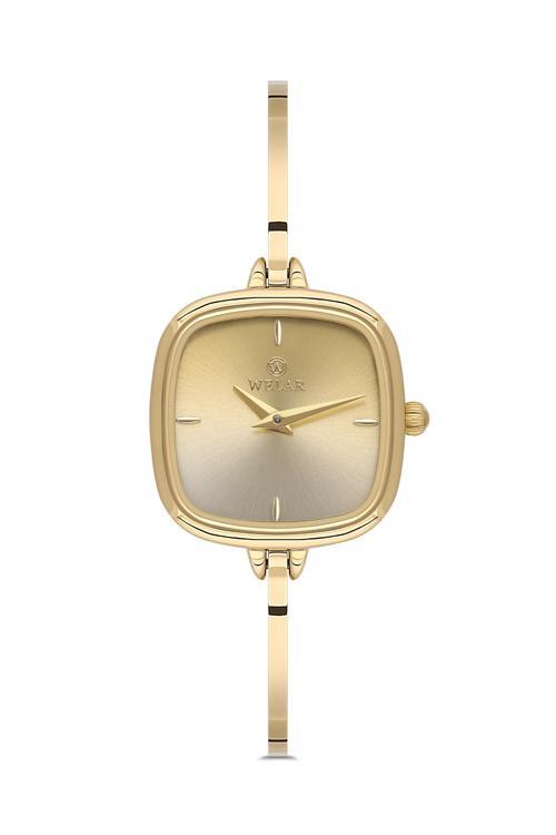 Wel 2501-2 Kadın Kol Saati –Yarım Kelepçe Model, Gold Renk, 3 ATM Suya Dayanıklı