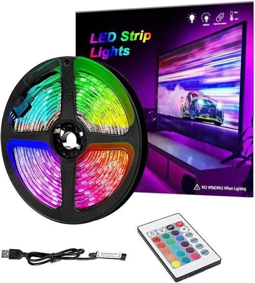 Bluetooth Kumandalı TV Arkası Rgb USB Şerit LED 5Metre