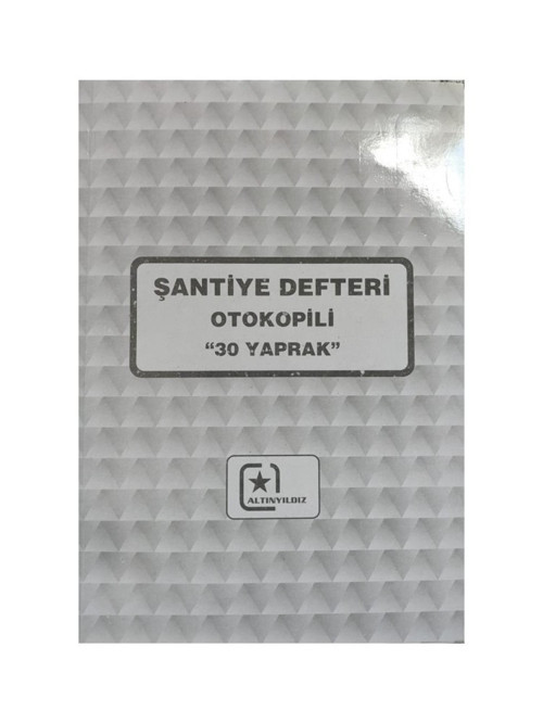 Şantiye Defteri Aylık Otokopili 3. Nüsna