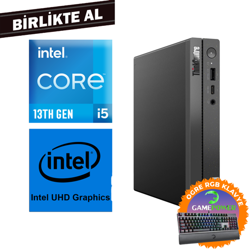ThinkCentre Neo 50Q G4 i5-13420H 24GB 1TB SSD W11P Mini Pc + Gaming Klavye 12LMS4XCTX 038
