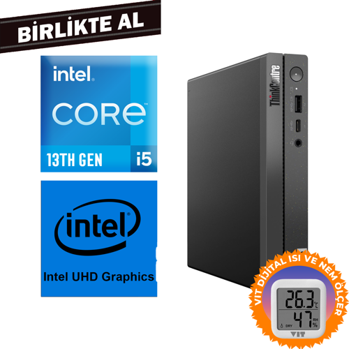 ThinkCentre Neo 50Q G4 i5-13420H 24GB 512GB SSD W11P Mini Pc + VIT Termometre 12LMS4XCTX 034