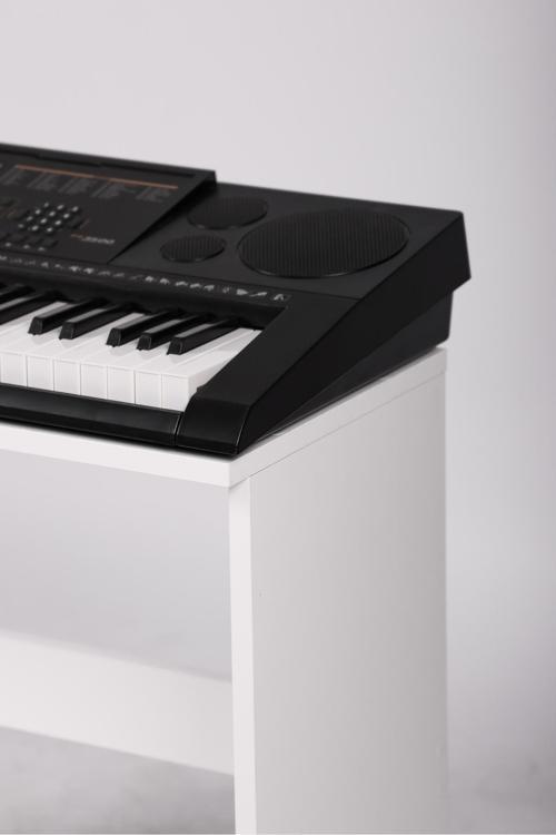 Org & Piyano Standı – 61 Tuşlu Piyanolar İçin Uyumlu Dayanıklı Mdf Beyaz (Model İsmi: Biret)