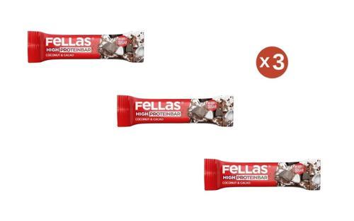 Yüksek Protein Bar - Hindistan Cevizli ve Kakaolu 45g (3 Adet)