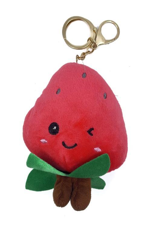 Sevimli Çilek Peluş Anahtarlık