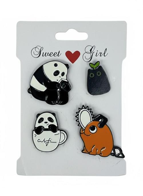 Kamp Çantası - Sırt Çantası - Terlik Süsü Charm Terlik 4'lü Jibbitz Aksesuar Model 6