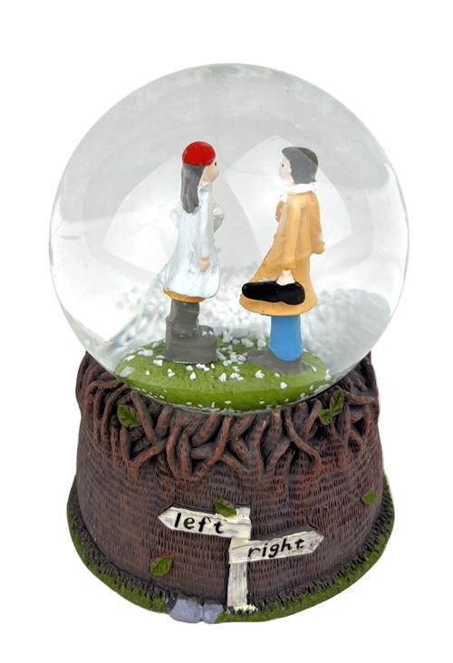 Left or Right Işıklı Kar Küresi