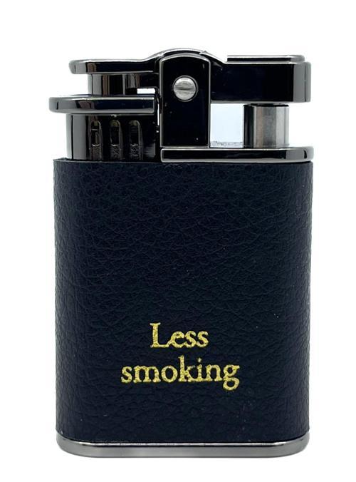 Less Smoking Deri Kaplama Benzinli Çakmak - Siyah