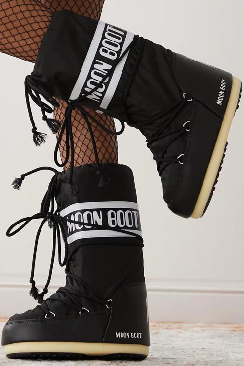 Icon Nylan Clasik Snowboot Kadın Uzun Bot Siyah