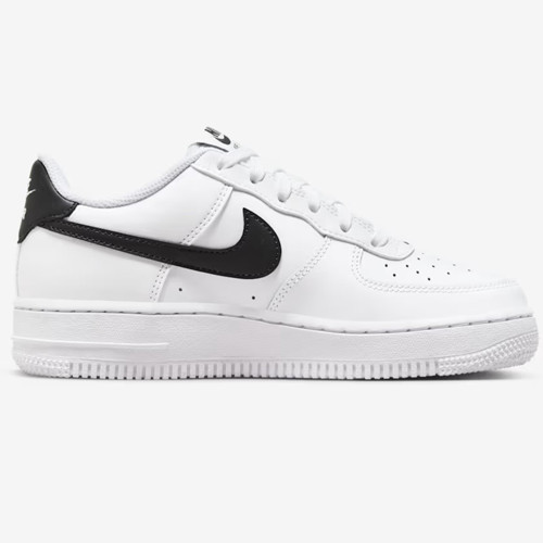 Air Force 1 AF1 GS Leather Unisex Sneaker Swoosh Hakiki Deri Günlük Spor Ayakkabı Beyaz Siyah