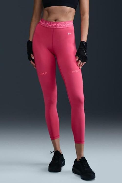 Pro Mid Rise 7/8 Graphic Leggings Kadın Toparlayıcı Spor Tayt Pembe