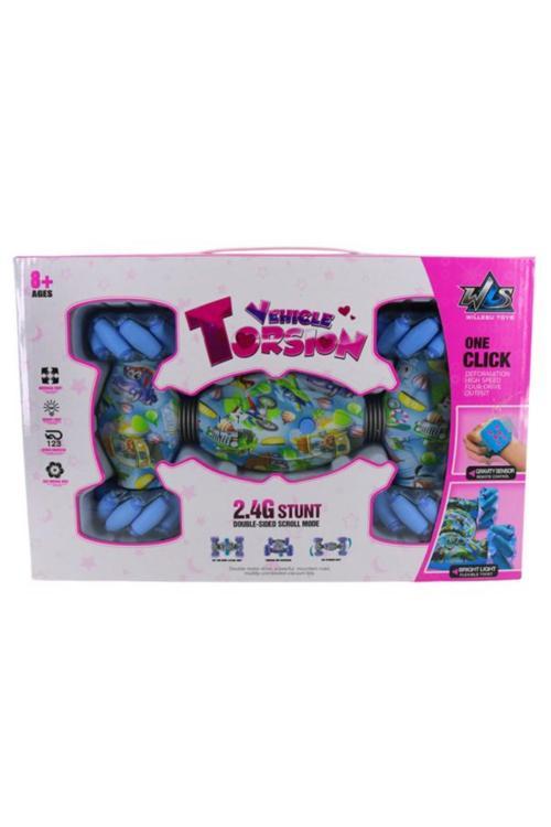 2.4 Ghz Özel Desenli 1200 Mah Saat Kumandalı Ve El Sensörlü Motor Sesli Müzikli Şarjlı Akrobat Araba