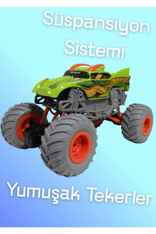 27 Mhz Uzaktan Kumandalı Full Fonksiyon Şarjlı Ejderha Görünümlü Off Road Canavar Araba