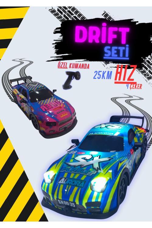 4 Çeker Işıklı 2'Li Drift Arabalar- Drift Araba 2'Li Set