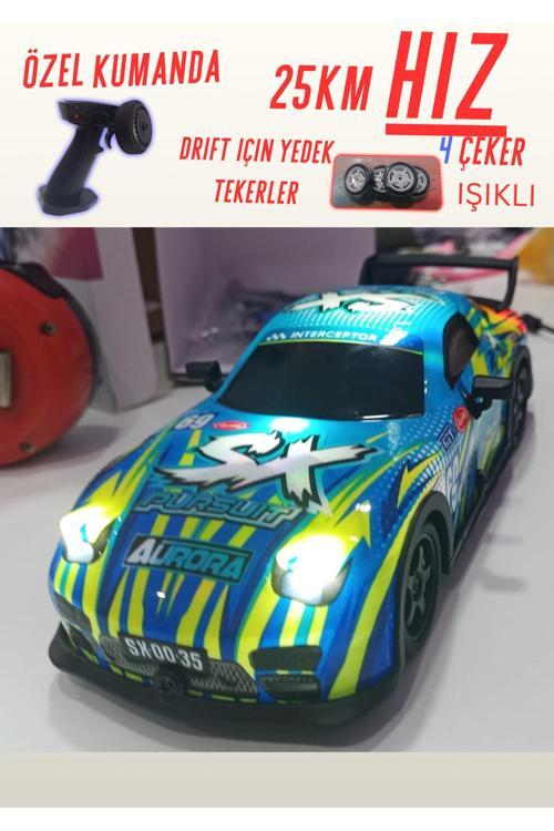 1:22 Ölçek 2.4 Ghz Özel Kumandalı 4 Çeker Full Fonksiyon Işıklı 25 Km Hızlı Drift Rc Araba