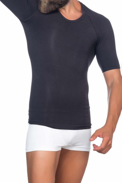 Siyah Mı Emay E1010 Yarım Kol Erkek Korse Atlet