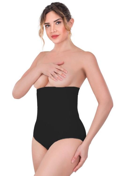 Siyah Mı Emay 2080 Yüksek Bel Çıtçıtlı Slip Korse