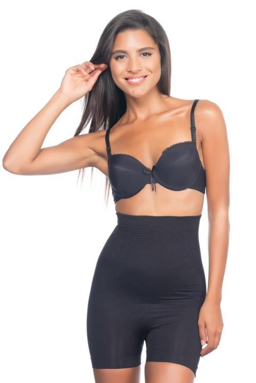 Siyah Mı Emay 2075 Yüksek Bel Desenli Double Kısa Paça Korse