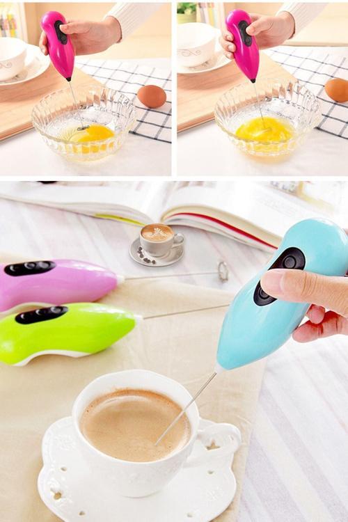 Mini Mixer Kahve Süt Köpürtücü Karıştırıcı Cappucino Mikser - Pratik Pilli Köpürtücü
