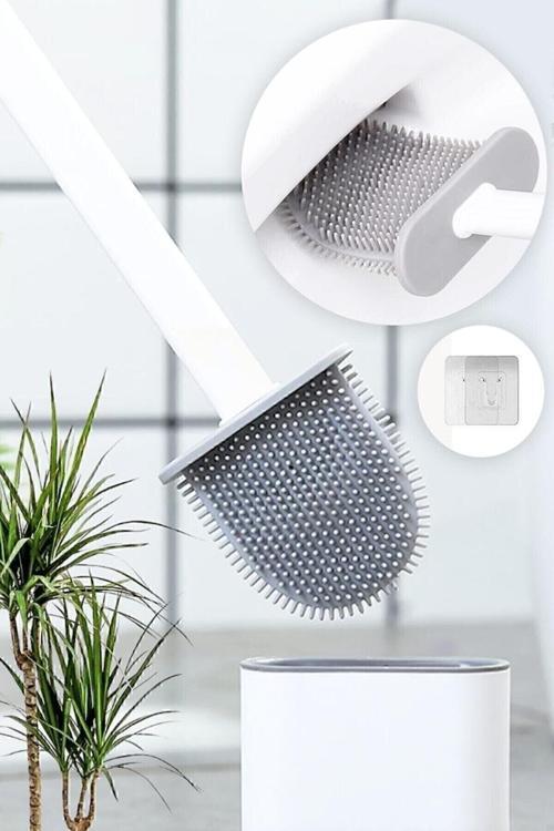 Silikon Tuvalet Fırçası Bükülebilir Silikon Wc Klozet Fırçası