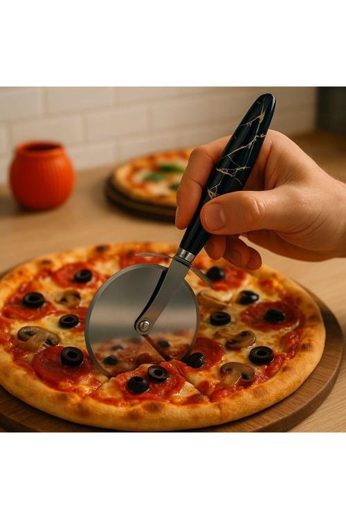 Pizza Hamur Mantı Börek Kesme Ruleti | Pratik Pizza Kesici Dilimleyici Rulet