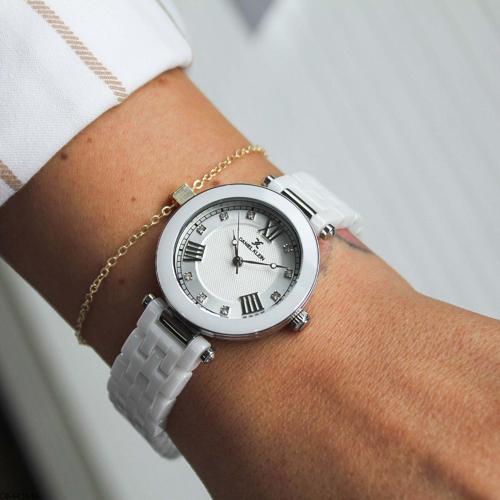 DK443646 Seramik Kordonlu Kadın Kol Saati