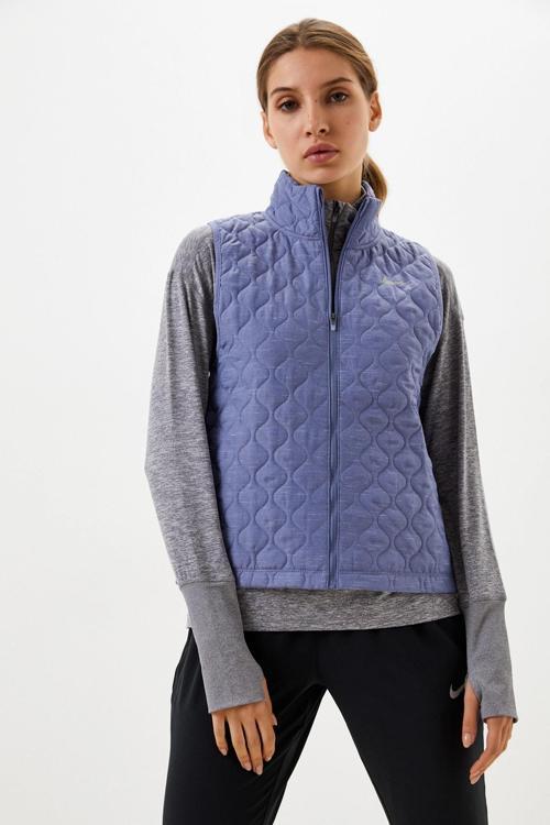 W Aerolayer Running Vest Blue Yalıtımlı Kadın Fit Koşu Yeleği Mavi