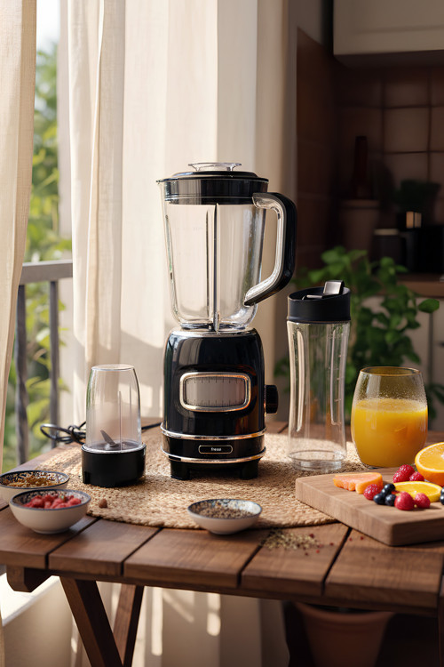 Kişisel Blender Seti Öğütücülü Smoothie Şişeli Blender 1,0 Litre Blendir Seti Fr-Bl01 Retroblend