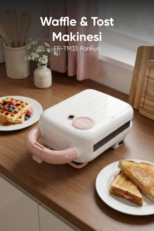 Tost Ve Waffle Makinesi | Çıkarabilir Yapışmaz Plakalı | 5 Ayrı Plaka | Fr-Tm33 Panfun