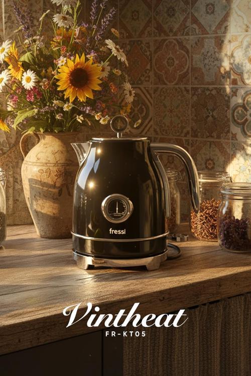 Isı Göstergeli Retro Kettle Su Isıtıcısı 1,7 Litre Fr-Kt05 Vintheat