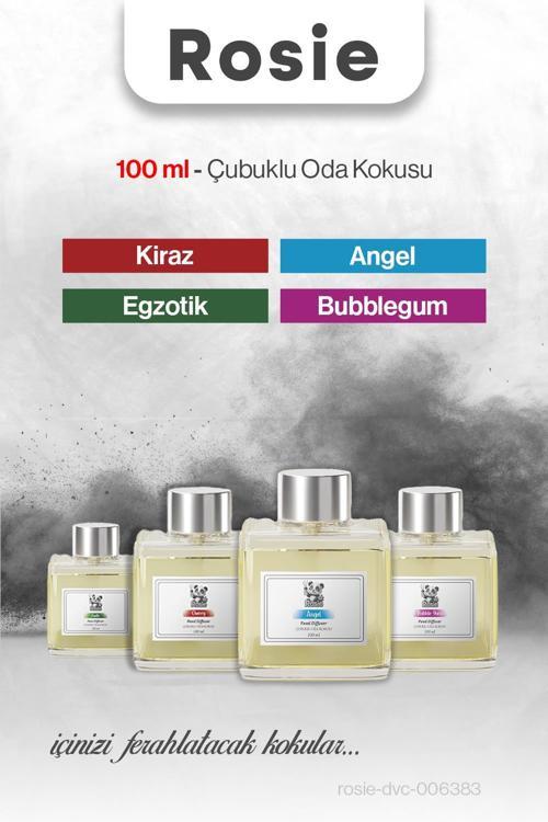 4'lü ROSIE Egzotik, Kiraz, Bubblegum ve Angel Oda Kokusu 100 ml