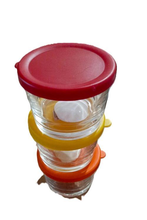 3 Lü Cam Saklama Kabı