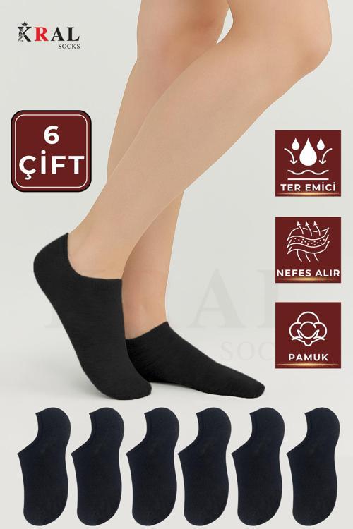 Kadın - Çorap Yeni Sezon (6 Çift) Pamuklu Yazlık Terletmez Görünmez Çorap