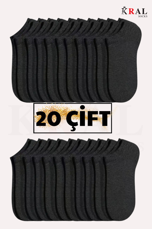 Kadın - Erkek (20 Çift ) Düz Desen Ekonomik Bilek Boy Patik Çorap